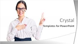  Presentation with waitress - Colorful theme enhanced with beautiful-brunette-young-woman-wearing backdrop and a white colored foreground