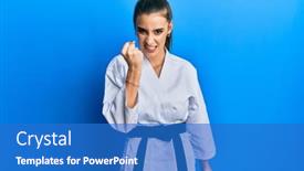  Presentation with black woman - Audience pleasing presentation design consisting of beautiful-brunette-young-woman-wearing backdrop and a teal colored foreground