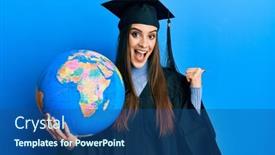  Presentation with woman world - Amazing slide set having beautiful-brunette-young-woman-wearing backdrop and a ocean colored foreground