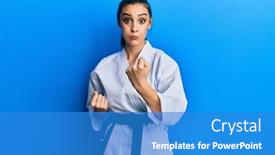  Presentation with black face womens rights - Slide deck consisting of beautiful-brunette-young-woman-wearing background and a teal colored foreground