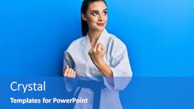  Presentation with black woman - Theme enhanced with beautiful-brunette-young-woman-wearing background and a teal colored foreground