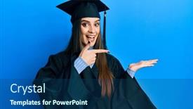  Presentation with ceremony - Audience pleasing PPT layouts consisting of beautiful-brunette-young-woman-wearing backdrop and a ocean colored foreground