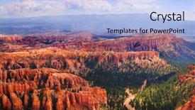  Presentation with scenic - Presentation design enhanced with beautiful bryce canyon part background and a light blue colored foreground