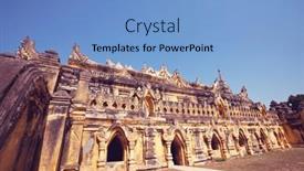  Presentation with stupa - Slides enhanced with beautiful-buddhist-stupa-in-myanmar background and a light blue colored foreground