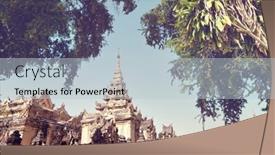  Presentation with stupa - Theme enhanced with beautiful-buddhist-stupa-in-myanmar background and a lemonade colored foreground