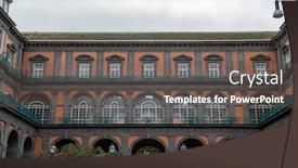  Presentation with building - Slide deck enhanced with beautiful-building-in-naples-italy background and a dark gray colored foreground