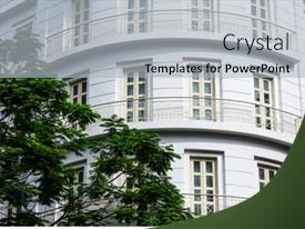 Beautiful Building With Balconies PPT template 23 | CrystalGraphics