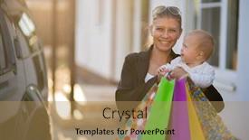  Presentation with black child - Presentation design having beautiful-business-woman-mother background and a coral colored foreground