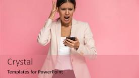  Presentation with angry - PPT layouts having beautiful-businesswoman-feeling-angry background and a coral colored foreground