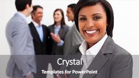  Presentation with team building on white - Slides featuring label paper with boarder sticker label background and a white colored foreground