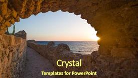  Presentation with byzantine - PPT layouts with beautiful byzantine castle town background and a tawny brown colored foreground