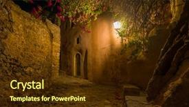  Presentation with byzantine - Cool new PPT layouts with beautiful byzantine castle town backdrop and a wine colored foreground