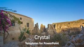  Presentation with byzantine - Presentation consisting of beautiful-byzantine-castle-town background and a tawny brown colored foreground