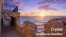  Presentation with byzantine - PPT theme consisting of beautiful byzantine castle town background and a tawny brown colored foreground