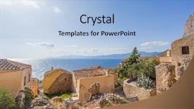  Presentation with byzantine - Cool new slides with beautiful-byzantine-castle-town backdrop and a light blue colored foreground