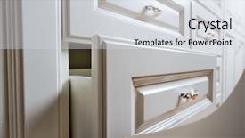  Presentation with cabinet - Presentation design consisting of beautiful cabinet with drawers background and a sky blue colored foreground