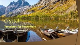  Presentation with fishing boats - Amazing presentation theme having beautiful-california-autumn-trip backdrop and a tawny brown colored foreground