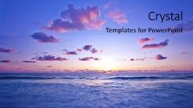  Presentation with deep ocean - Theme with beautiful calm landscape of waterscape background and a light blue colored foreground