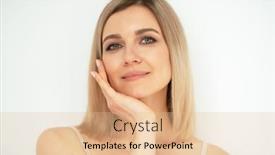  Presentation with anti aging - Audience pleasing slide set consisting of beautiful-calm-middle-aged-woman backdrop and a lemonade colored foreground