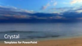  Presentation with calm sea - Cool new PPT theme with beautiful-calm-sea backdrop and a ocean colored foreground