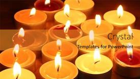  Presentation with decor - Slide set consisting of beautiful-candles-and-decor background and a gold colored foreground