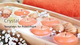  Presentation with candles - Colorful presentation design enhanced with beautiful-candles-in-water backdrop and a lemonade colored foreground