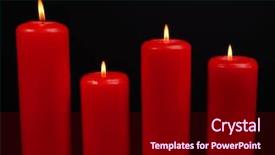  Presentation with candles - Audience pleasing presentation theme consisting of beautiful candles isolated on black backdrop and a wine colored foreground