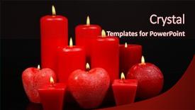  Presentation with candles - PPT layouts featuring beautiful candles isolated on black background and a wine colored foreground