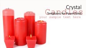  Presentation with white candles - Slides enhanced with beautiful candles isolated on white background and a sky blue colored foreground