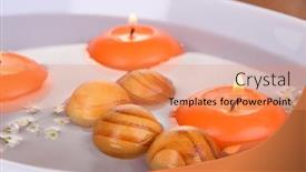  Presentation with swim - Colorful PPT theme enhanced with beautiful-candles-swim-in-beautiful backdrop and a coral colored foreground