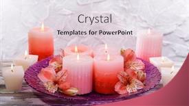  Presentation with candles - Presentation consisting of beautiful-candles-with-flowers background and a white colored foreground