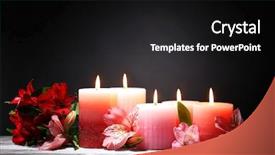  Presentation with wax - Audience pleasing theme consisting of beautiful candles with flowers backdrop and a black colored foreground