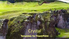  Presentation with stream - PPT theme enhanced with beautiful-canyon-in-iceland-fyadrarglyufur background and a tawny brown colored foreground