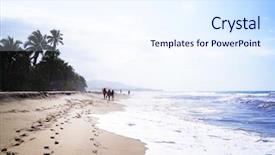  Presentation with south beach - Amazing slide deck having beautiful caribbean beach in colombia backdrop and a  colored foreground