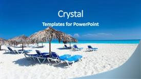  Presentation with caribbean - Slides having beautiful caribbean beach in cuba background and a ocean colored foreground