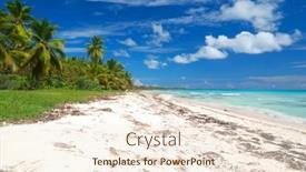  Presentation with republic dominican - Presentation enhanced with beautiful-caribbean-beach-in-dominican background and a cream colored foreground