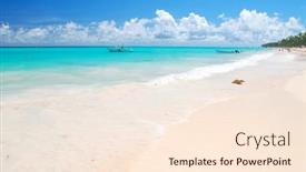  Presentation with republic dominican - PPT layouts consisting of beautiful-caribbean-beach-in-dominican background and a cream colored foreground