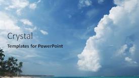  Presentation with republic dominican - Colorful slides enhanced with beautiful-caribbean-beach-in-dominican backdrop and a light blue colored foreground