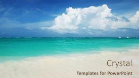  Presentation with dominican republic - Presentation theme enhanced with beautiful-caribbean-beach-in-dominican background and a lemonade colored foreground