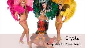  Presentation with costume - PPT layouts having beautiful carnival dancers amazing costume background and a soft green colored foreground