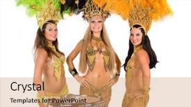  Presentation with carnival - Amazing slides having beautiful carnival dancers amazing costume backdrop and a coral colored foreground