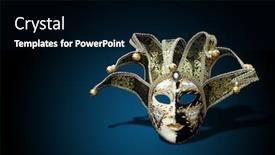  Presentation with carnival - Slide deck with beautiful-carnival-mask-composition background and a black colored foreground