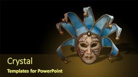  Presentation with carnival - Slides consisting of beautiful-carnival-mask-composition background and a tawny brown colored foreground