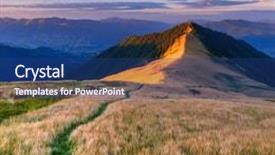  Presentation with ukraine - Theme enhanced with beautiful carpathian mountains in autumn time pishkonia range ukraine europe background and a ocean colored foreground