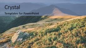  Presentation with filter - Beautiful slides featuring beautiful carpathian mountains in autumn time pishkonia range ukraine europe toned like instagram filter backdrop and a light blue colored foreground