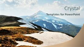  Presentation with ukraine - Slide set featuring beautiful-carpathian-mountains-in-summer background and a sky blue colored foreground