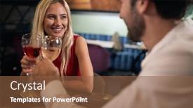  Presentation with new year - Audience pleasing slide set consisting of beautiful-caucasian-blonde-looking backdrop and a tawny brown colored foreground