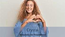  Presentation with romantic love - Presentation with beautiful-caucasian-girl-wearing-summer background and a teal colored foreground