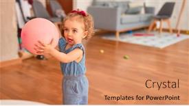  Presentation with infant - Cool new theme with beautiful-caucasian-infant-playing backdrop and a coral colored foreground