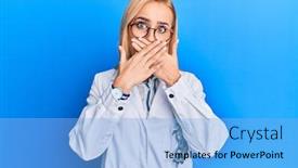  Presentation with optometry - Audience pleasing slide deck consisting of beautiful-caucasian-oculist-woman-wearing backdrop and a light blue colored foreground